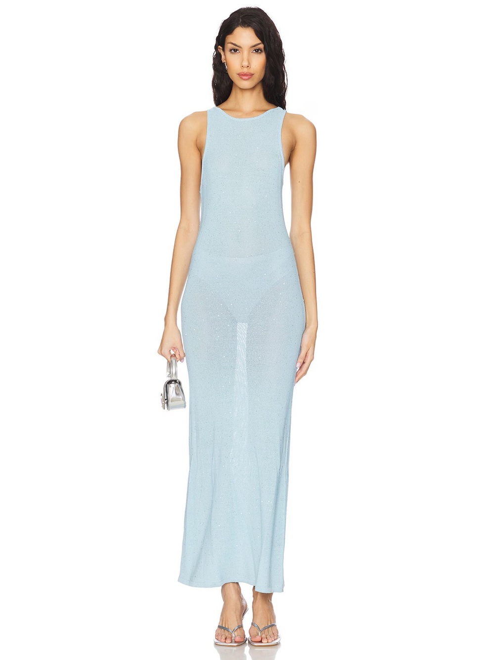 Show Me Your Mumu Miche Maxi Dress in Blue Sequin